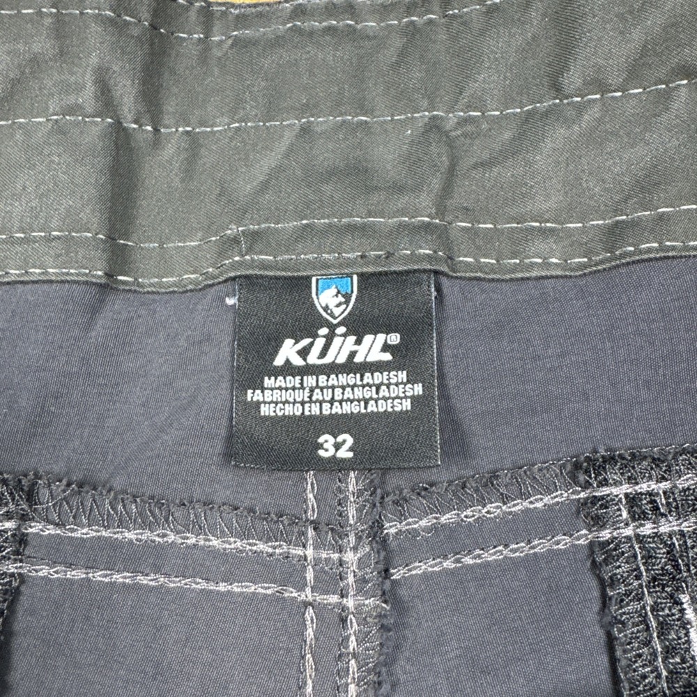 Kuhl Men Renegade Shorts 32 Asphalt Gray Hiking Chino Lightweight Quick Dry Zip - Picture 6 of 13
